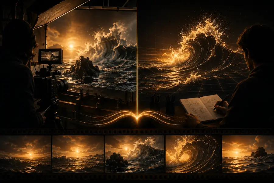 Pika AI video generator workspace showing a generated creative clip
